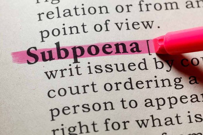 DOJ Notifies House of Incoming Subpoena