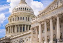 US Capitol Building with clear blue sky.