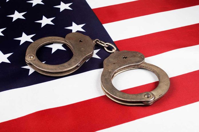 Arrest, Handcuffs, Flag