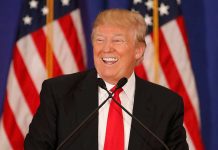 Trump laughing