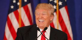 Trump laughing