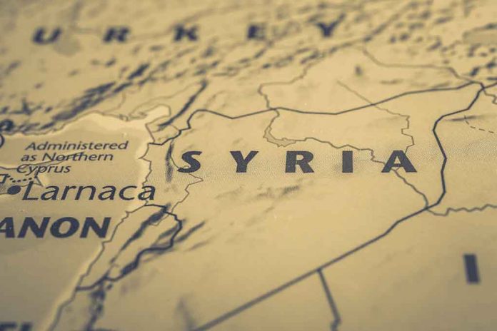 Map showing Syria and surrounding regions.