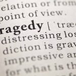 Dictionary page showing the word tragedy definition