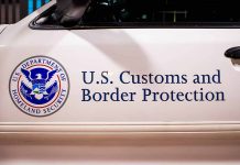 U.S. Customs and Border Protection vehicle logo and text.