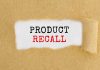 Text "Product Recall" on torn brown paper.