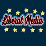 Liberal Media text surrounded by yellow stars