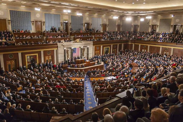 492045133 featured image Audience in a large hall with central podium