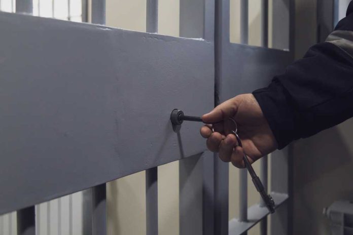 1966635856-2 Hand unlocking metal jail cell door with key