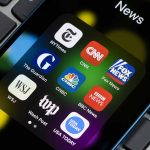 News app icons on a smartphone screen