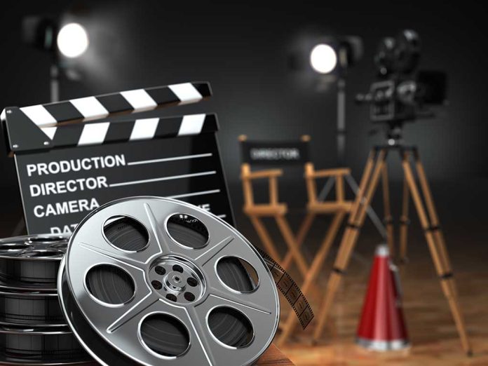 226081837 featured image Movie set with film reels and clapperboard