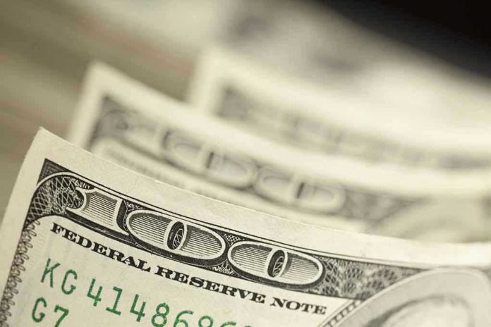 120456253 Close up of hundred-dollar bills