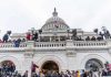 Crowd gathering outside the US Capitol