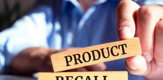 Wooden blocks with Product Recall text