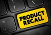 Black keyboard with Product Recall yellow key.