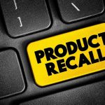 Black keyboard with Product Recall yellow key.