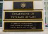 Department of Veterans Affairs building sign with quote.