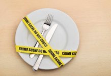 OUTRAGEOUS: Politicians Target Restaurant Forks and Knives A plate with a fork and knife wrapped in yellow crime scene tape