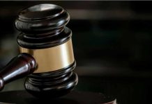 Close-up of a judges gavel.