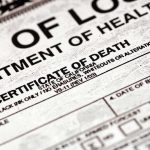 Rival Marked For Death — Fed To HOGS Close-up of a California death certificate document