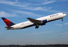 Violent ATTACK Changes Delta Flight Forever Delta Airlines airplane taking off against a blue sky