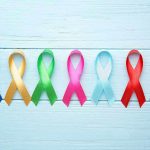 Florida Parents FAKE Son’s Cancer Colorful awareness ribbons on light wooden background.