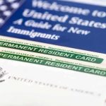 Immigration Trap At Asylum Office Shock NYC A guide for new immigrants alongside permanent resident cards and an American flag