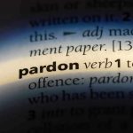 250 PARDONS? Trump’s Bold Birthday Gambit The word pardon highlighted in a dictionary.