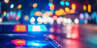 Cop ARRESTED – Shocking Abuse of Power! Police car with flashing lights at night.