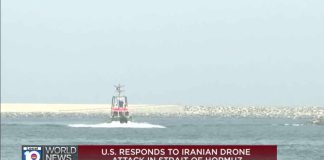 US strikes Iran in response to a drone attack on a ship that Trump says violated ceasefire