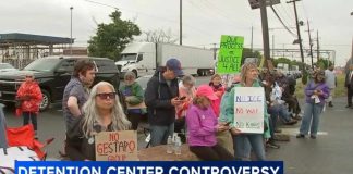 Protesters clash with ICE agents outside Newark, NJ detention center amid hunger strike