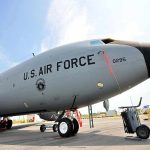 F-16’s SCRAMBLED After Airspace Breached! U.S. Air Force tanker aircraft on display at an airfield
