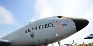 F-16’s SCRAMBLED After Airspace Breached! U.S. Air Force tanker aircraft on display at an airfield