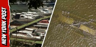 Sunken Ship Uncovered After Historic Danube Drought Leaves Marina Dry