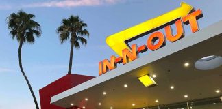 Fast Food Bloodbath Shooting Stuns Nation In-N-Out Burger restaurant exterior at dusk