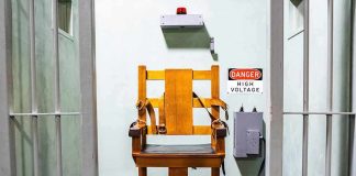 Triple Execution Day Looms – First of It’s Kind electric chair in a prison execution chamber