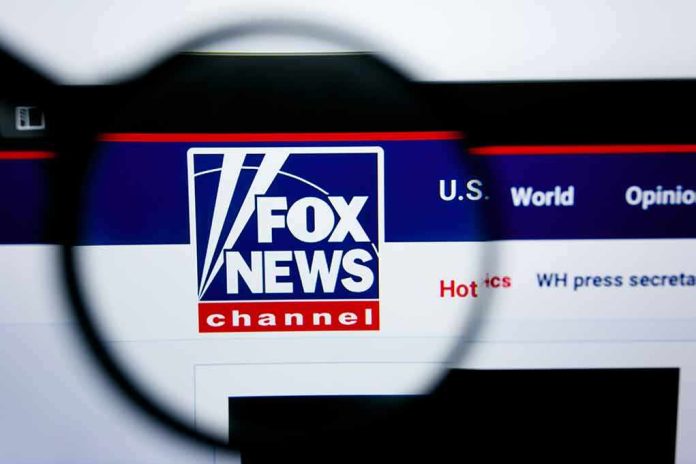 shutterstock_1450447358 Fox News website logo under magnifying glass