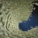 Trump Accounts Spark Wall Street Uproar Tornado of US dollar bills swirling into a vortex