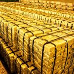 CIA Officer BUSTED – $40M Gold Hoard! Stacks of gold bars strapped together in a vault