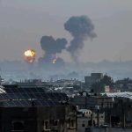 Toxic Plume Blacks Out City After Fire! Cityscape with distant explosions and rising smoke