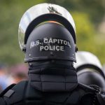 U.S. Capitol Police officer in riot gear