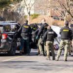 Teen Mob Mauls Cops – Vicious ASSAULT Police and sheriff officers gather around vehicles on a suburban street
