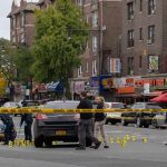 ISIS Plot Foiled In Trump Rally Police investigate a taped-off urban street crime scene