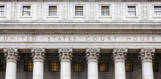 United States courthouse facade with Corinthian columns